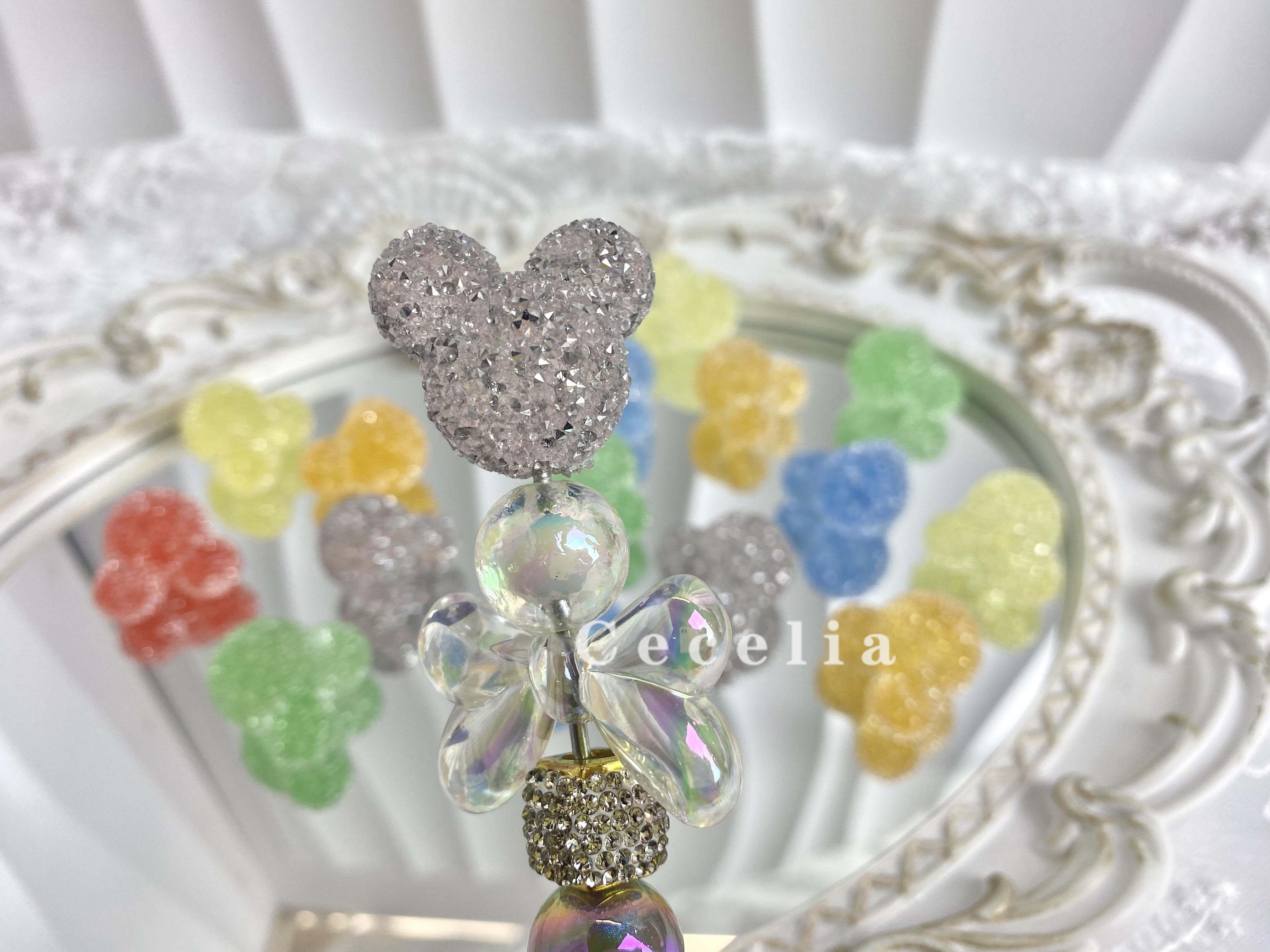 Sugar Rhinestone Beads for DIY Pen or DIY Phone Chain Key Chain Bracelet Necklace Mouse Beads#SB1707#