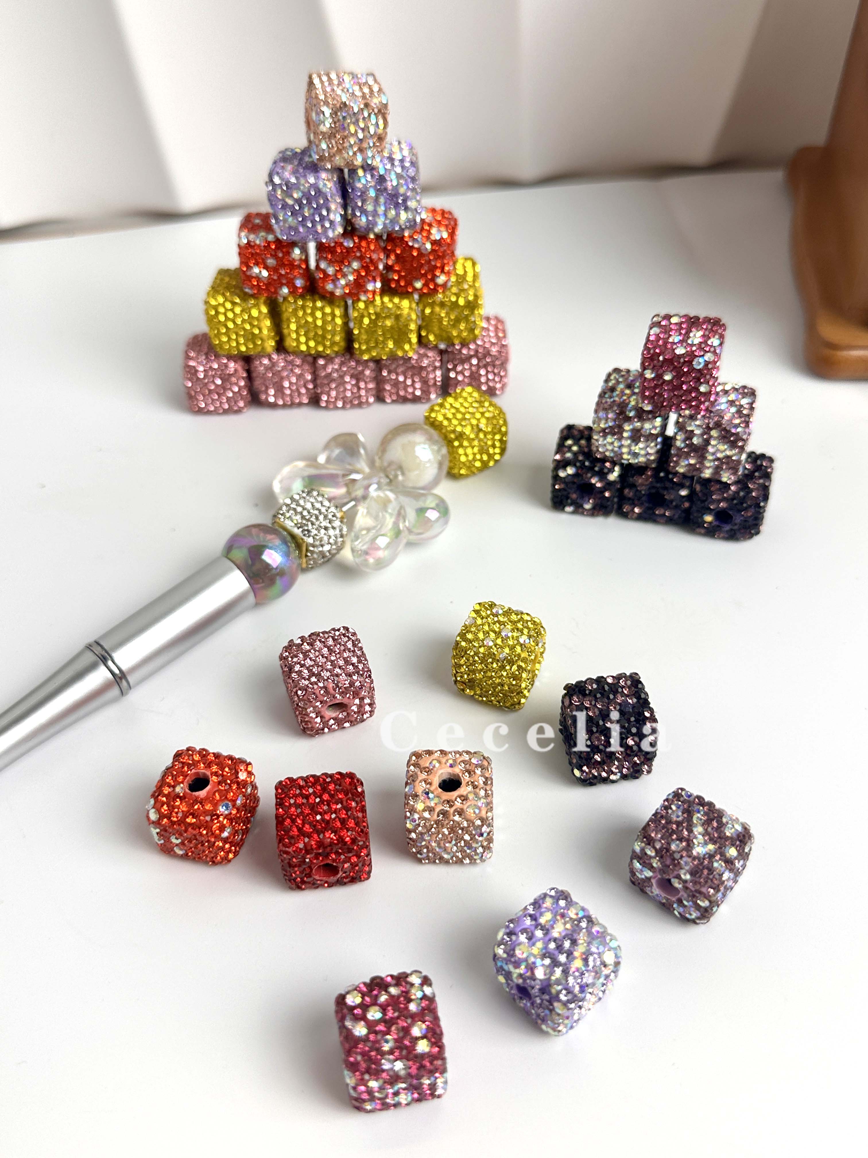 Rhinestone Beads for DIY Pen or DIY Phone Chain Key Chain Bracelet Necklace#RB1616#