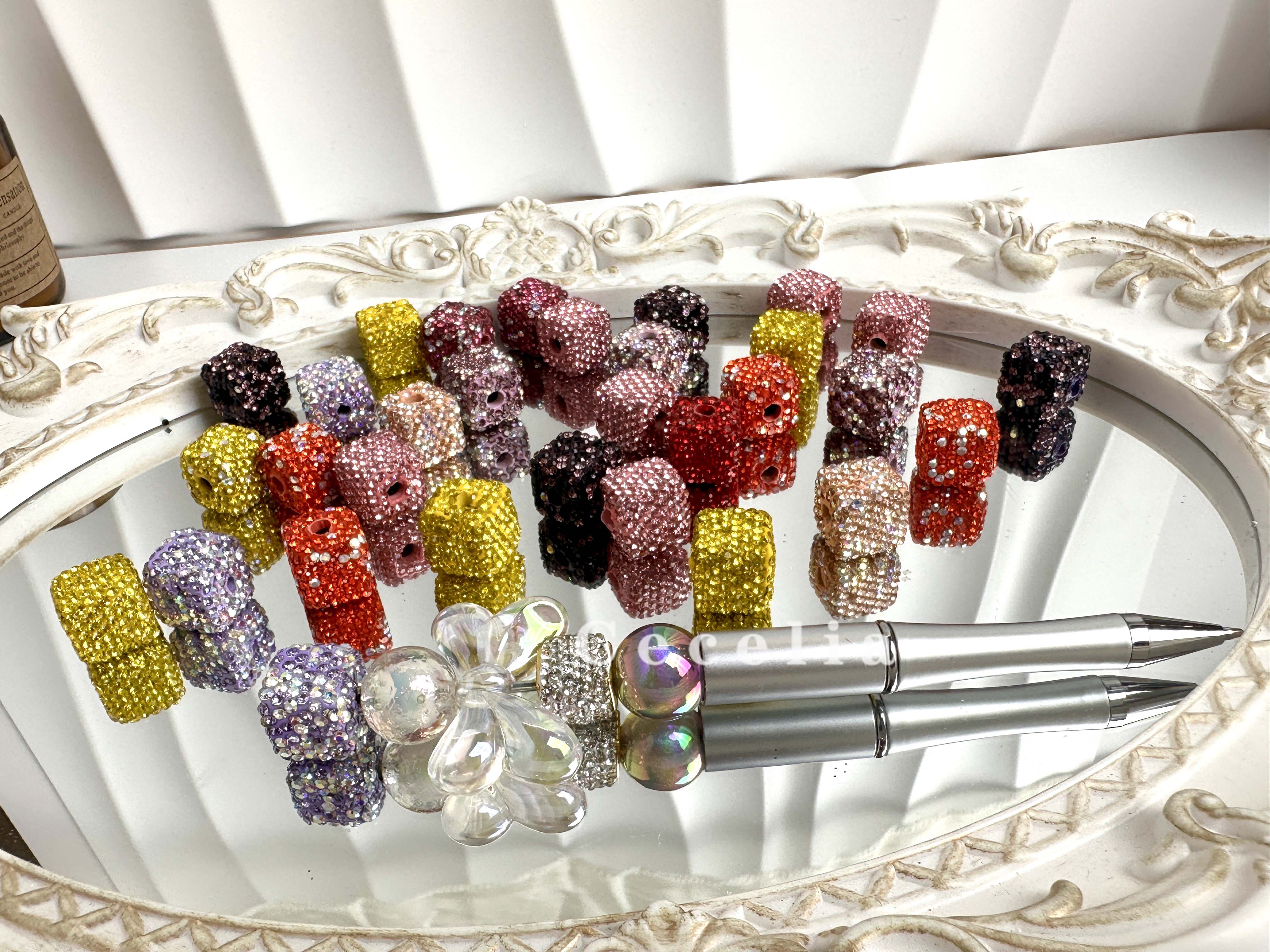 Rhinestone Beads for DIY Pen or DIY Phone Chain Key Chain Bracelet Necklace#RB1616#