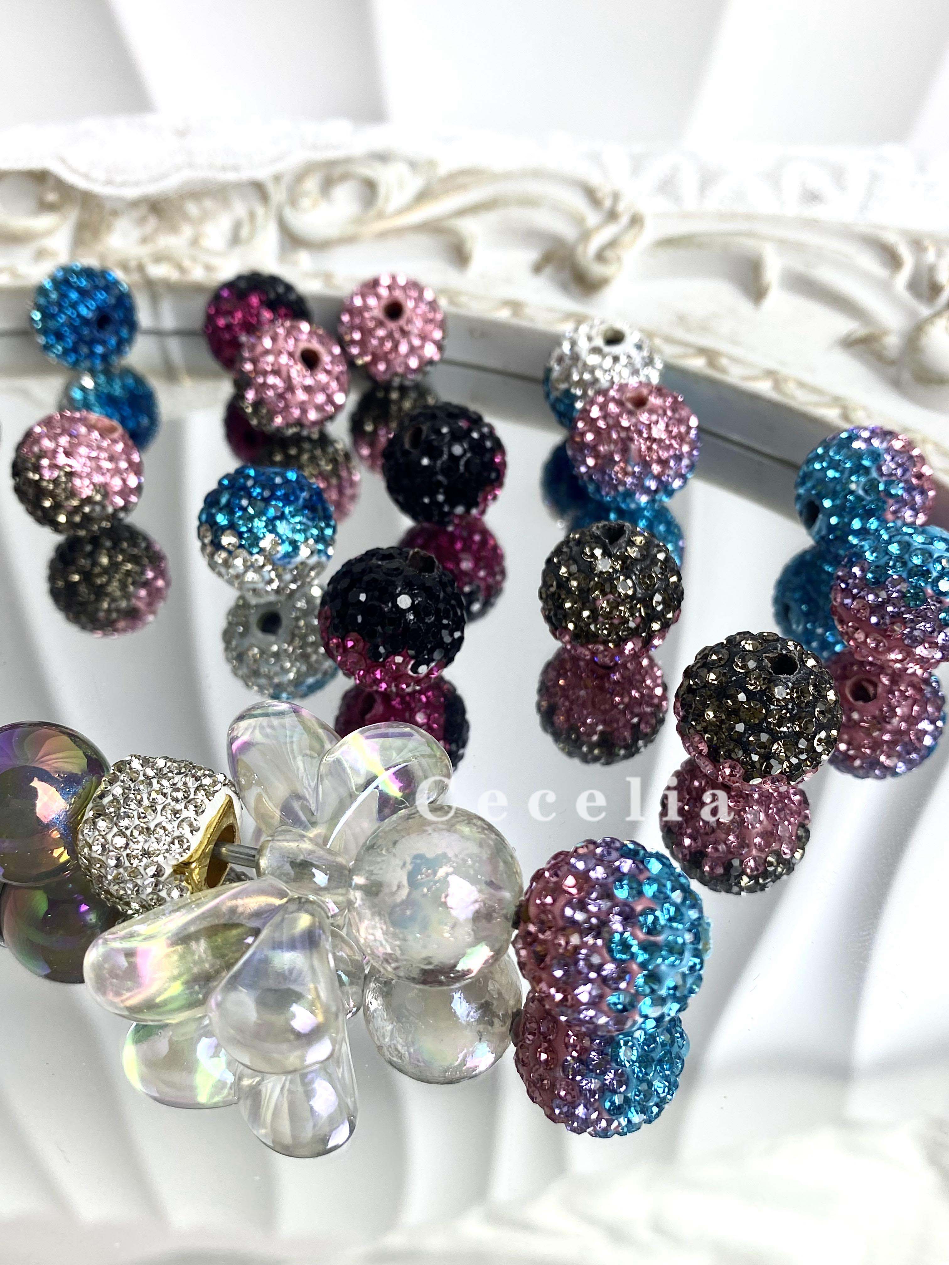 Rhinestone Beads for DIY Pen or DIY Phone Chain Key Chain Bracelet Necklace#RB1618#