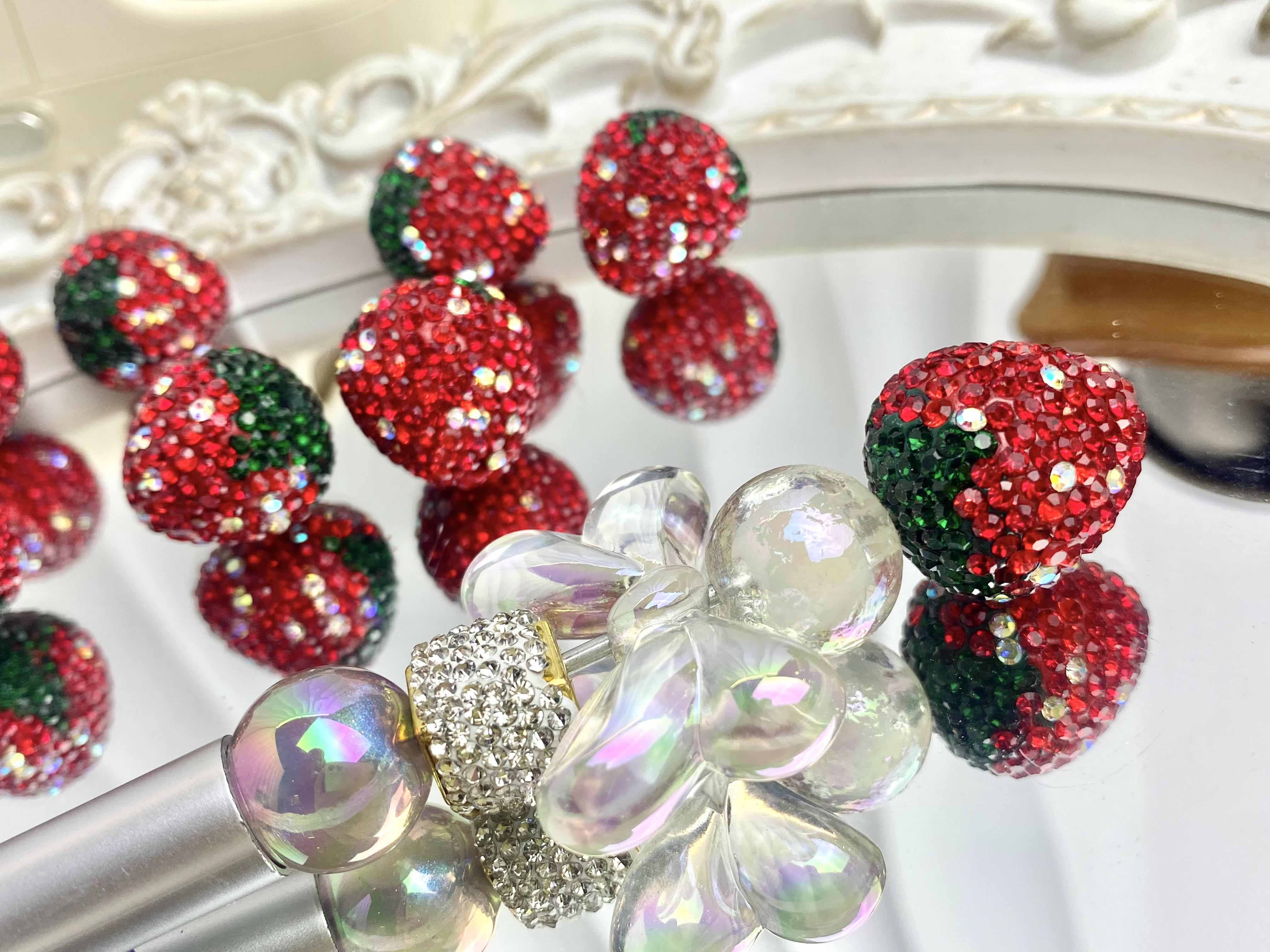 Rhinestone Beads for DIY Pen or DIY Phone Chain Key Chain Bracelet Necklace#RB1607#