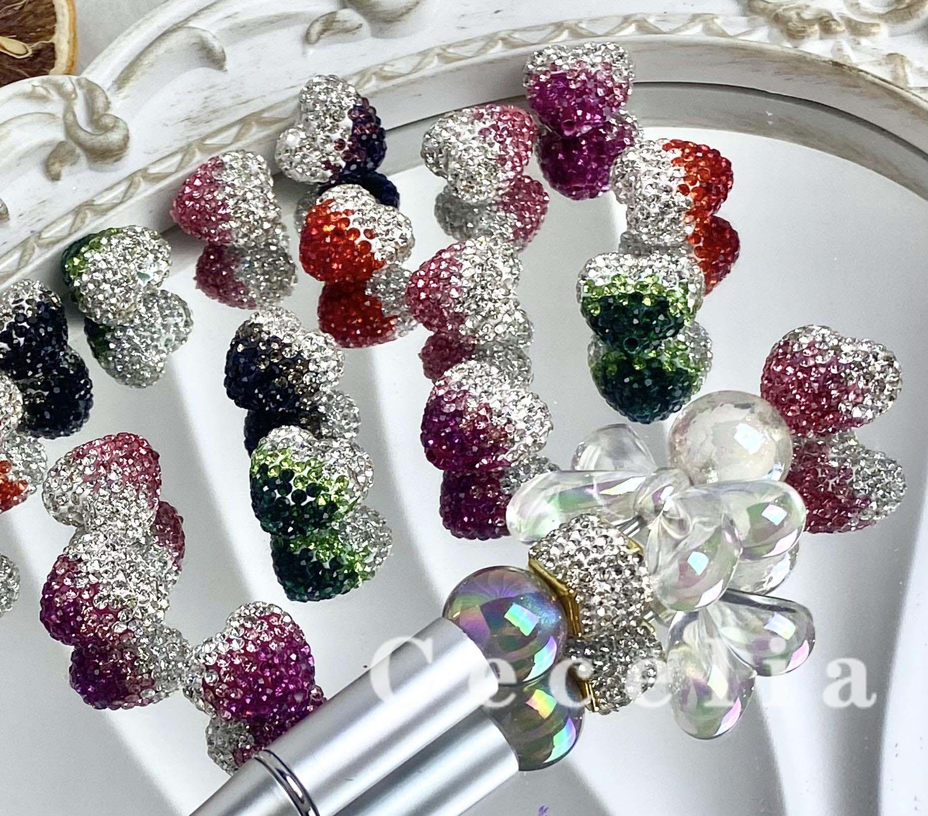 Rhinestone Beads for DIY Pen or DIY Phone Chain Key Chain Bracelet Necklace#RB1635#