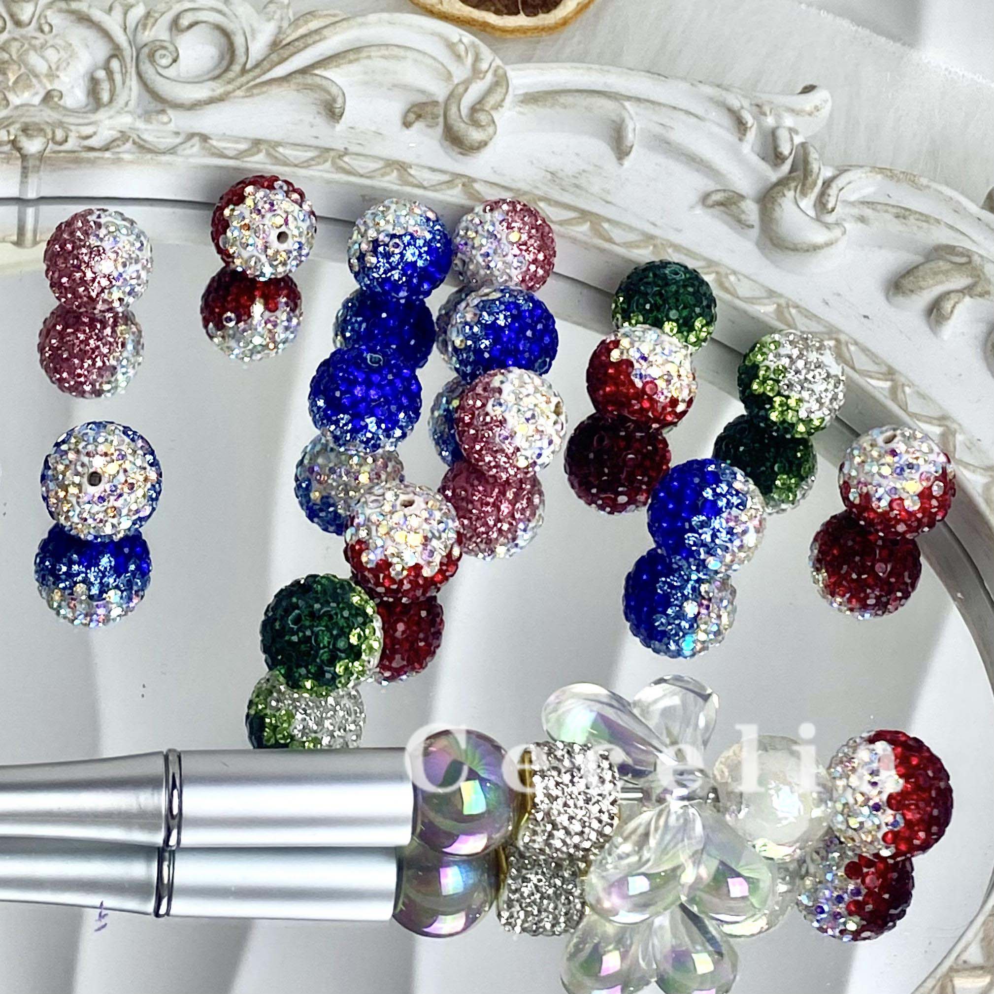 Rhinestone Beads for DIY Pen or DIY Phone Chain Key Chain Bracelet Necklace#RB1639#