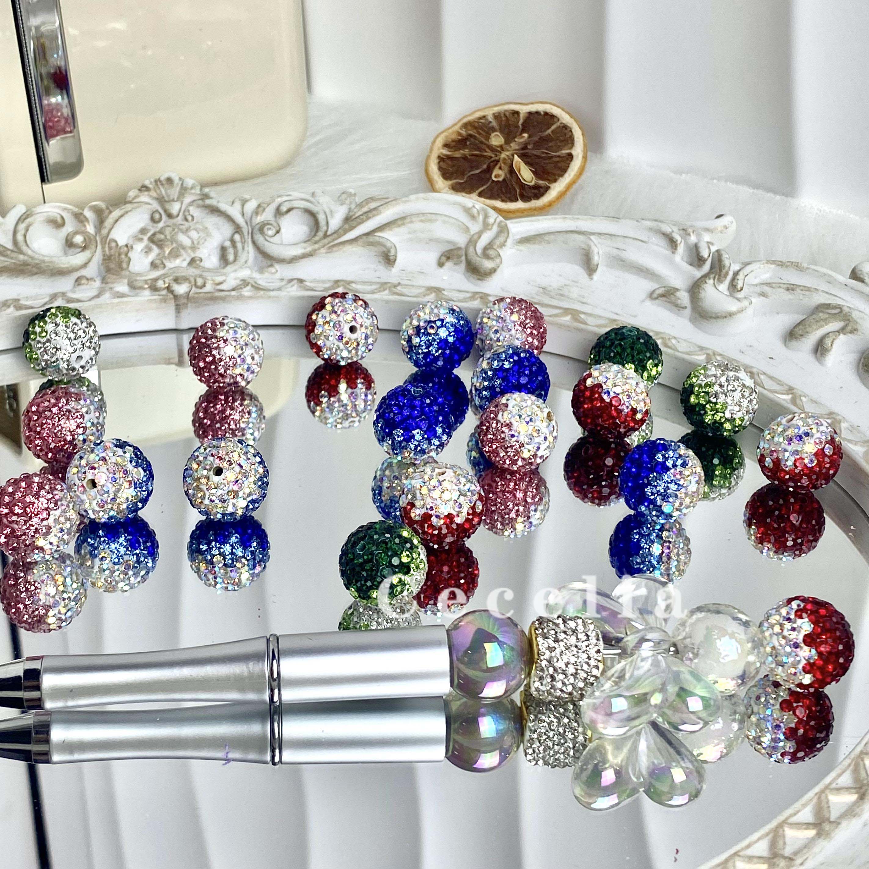 Rhinestone Beads for DIY Pen or DIY Phone Chain Key Chain Bracelet Necklace#RB1639#