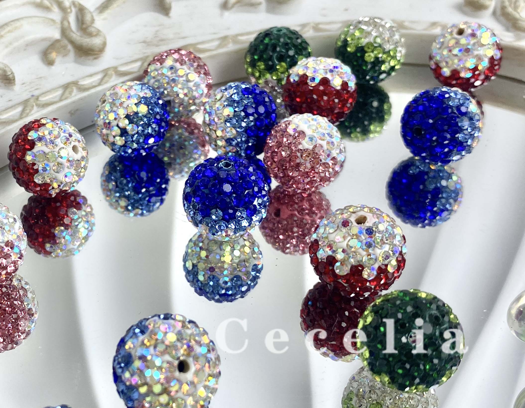 Rhinestone Beads for DIY Pen or DIY Phone Chain Key Chain Bracelet Necklace#RB1639#