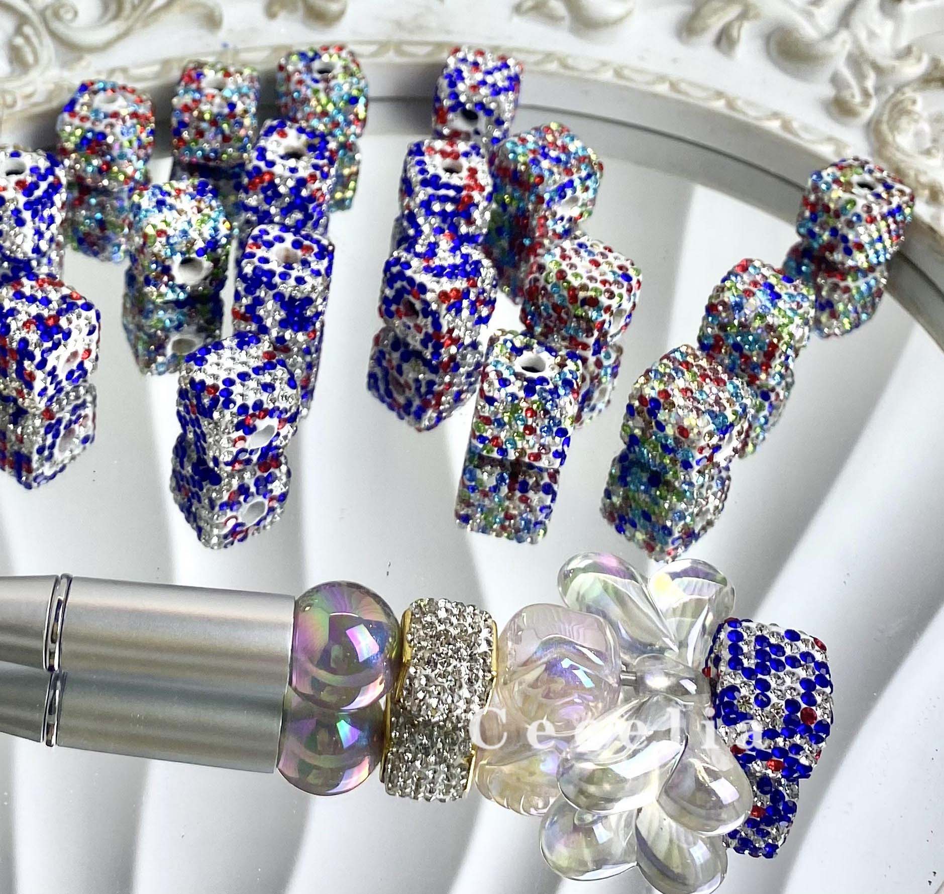 Rhinestone Beads for DIY Pen or DIY Phone Chain Key Chain Bracelet Necklace#RB1643#