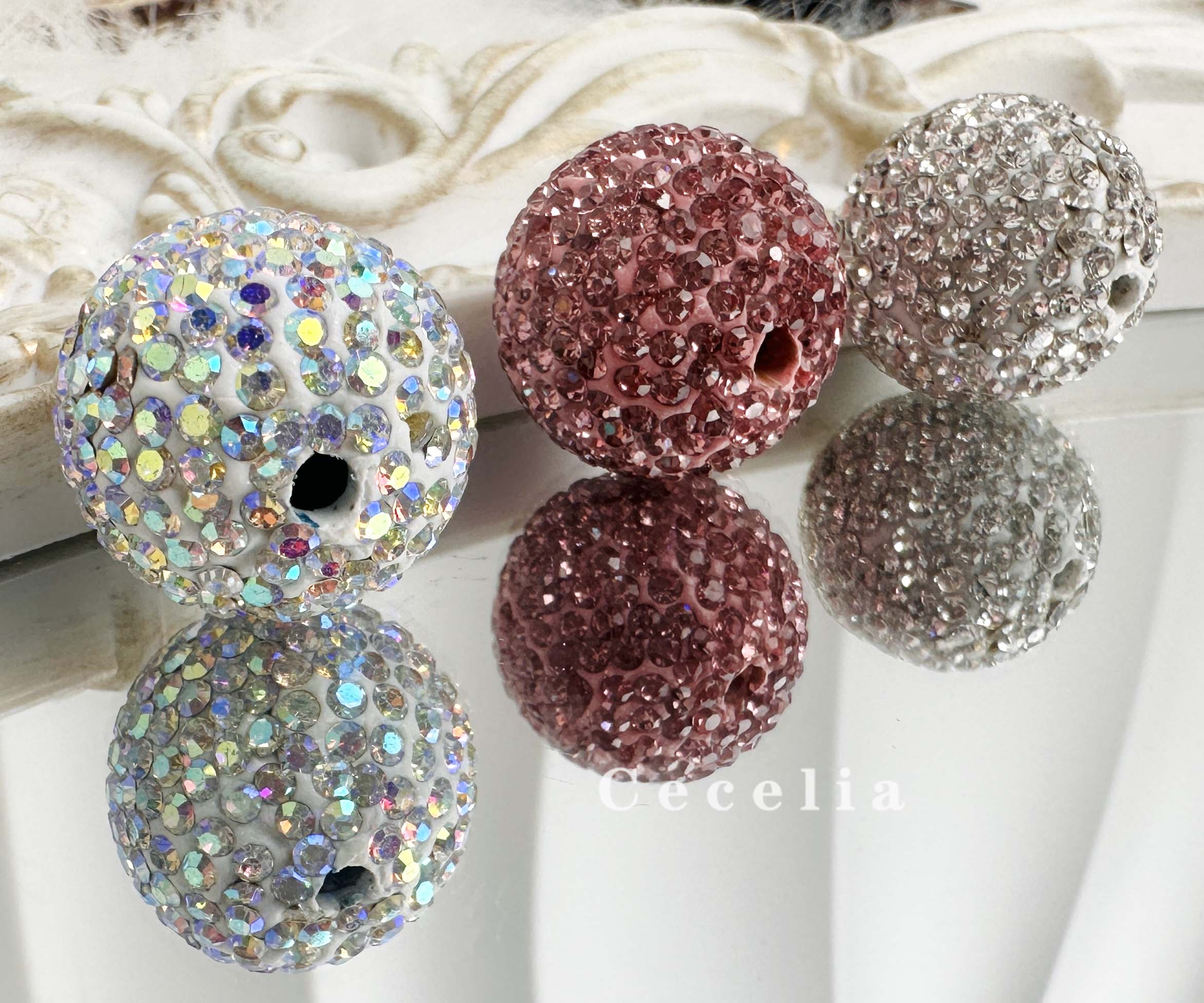 Rhinestone Beads for DIY Pen or DIY Phone Chain Key Chain Bracelet Necklace#RB1649#