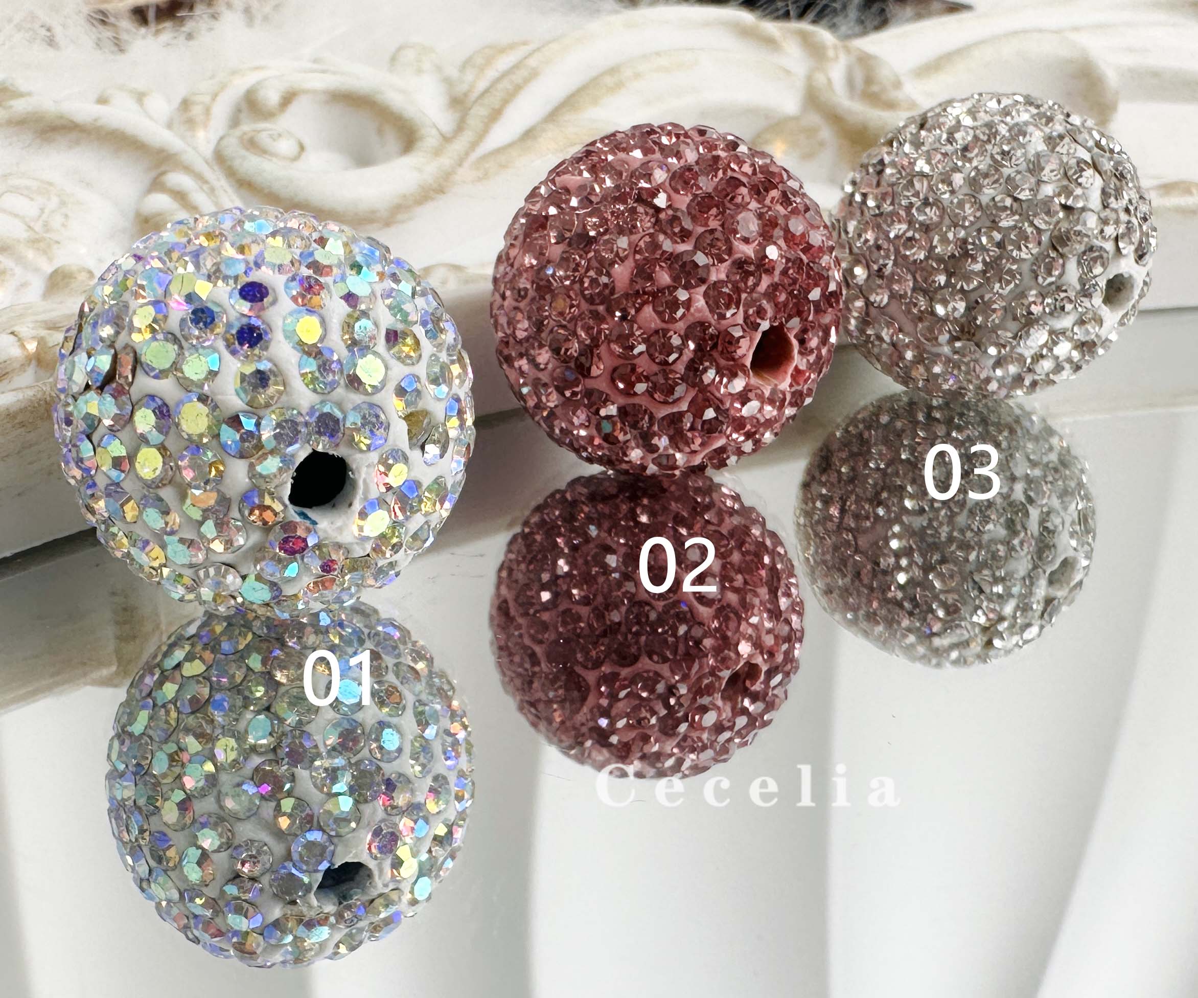 Rhinestone Beads for DIY Pen or DIY Phone Chain Key Chain Bracelet Necklace#RB1649#