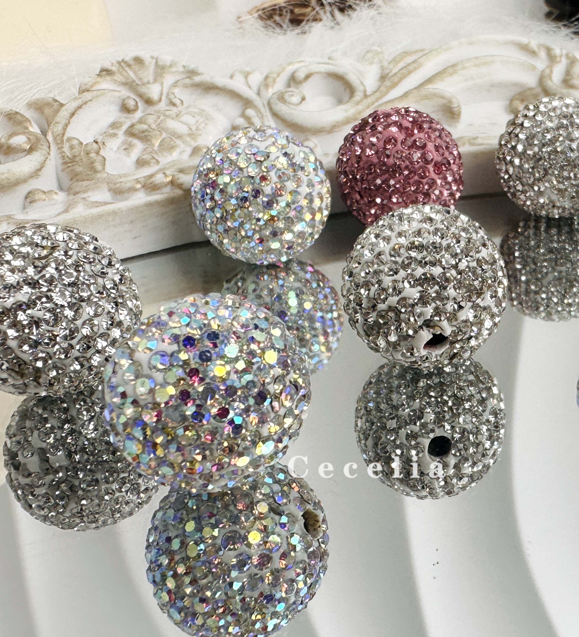 Rhinestone Beads for DIY Pen or DIY Phone Chain Key Chain Bracelet Necklace#RB1649#
