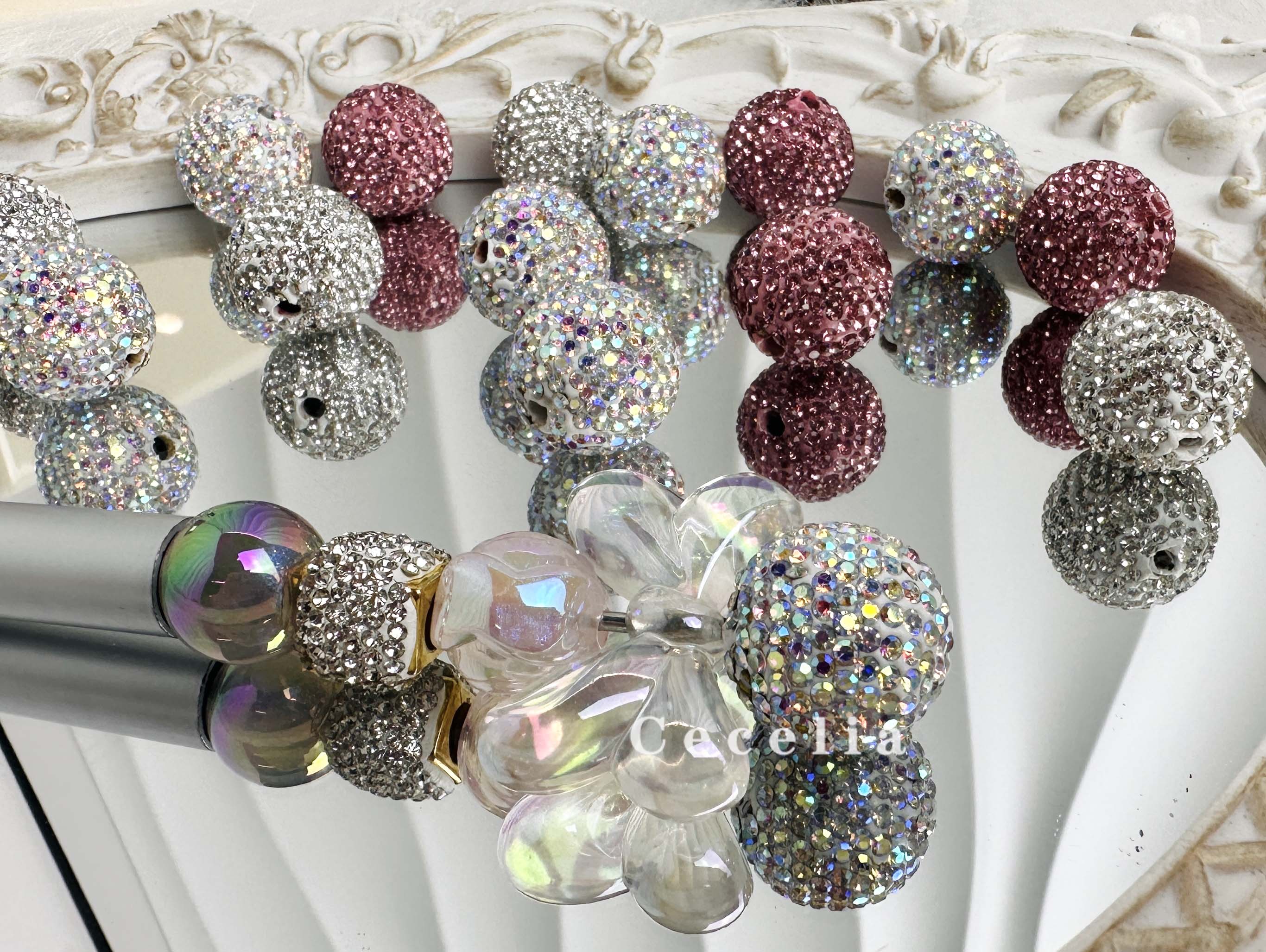 Rhinestone Beads for DIY Pen or DIY Phone Chain Key Chain Bracelet Necklace#RB1649#