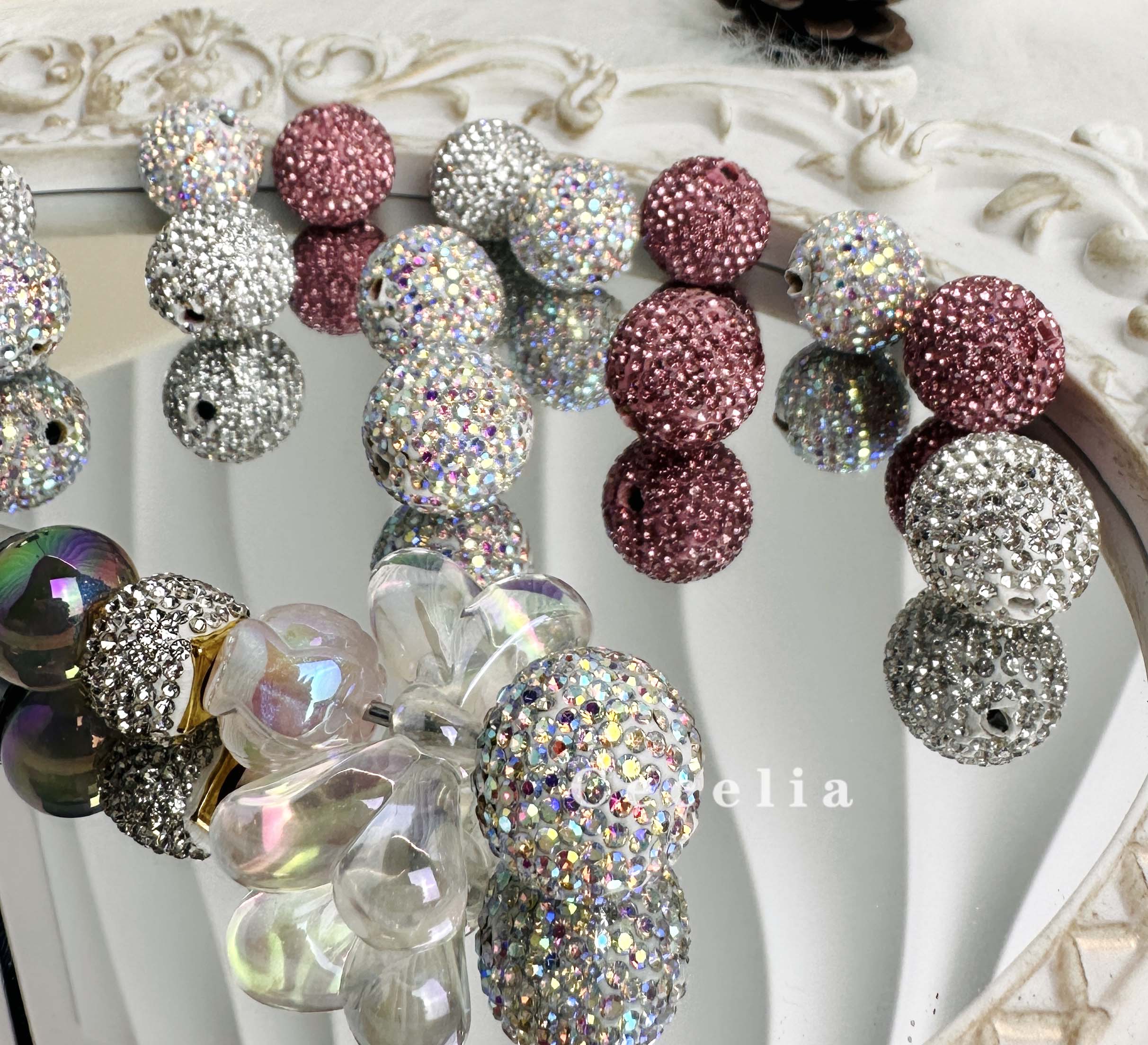 Rhinestone Beads for DIY Pen or DIY Phone Chain Key Chain Bracelet Necklace#RB1649#