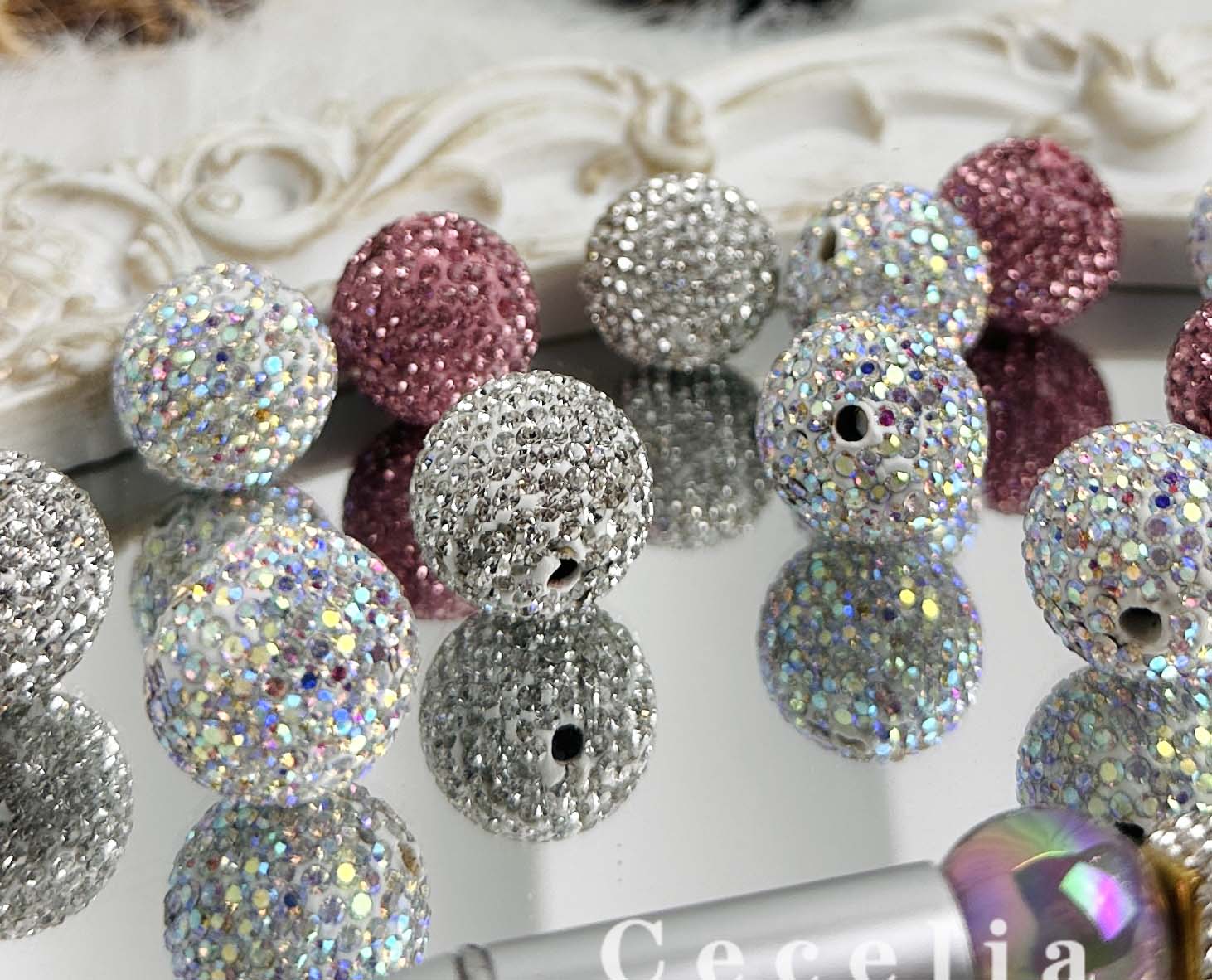 Rhinestone Beads for DIY Pen or DIY Phone Chain Key Chain Bracelet Necklace#RB1649#
