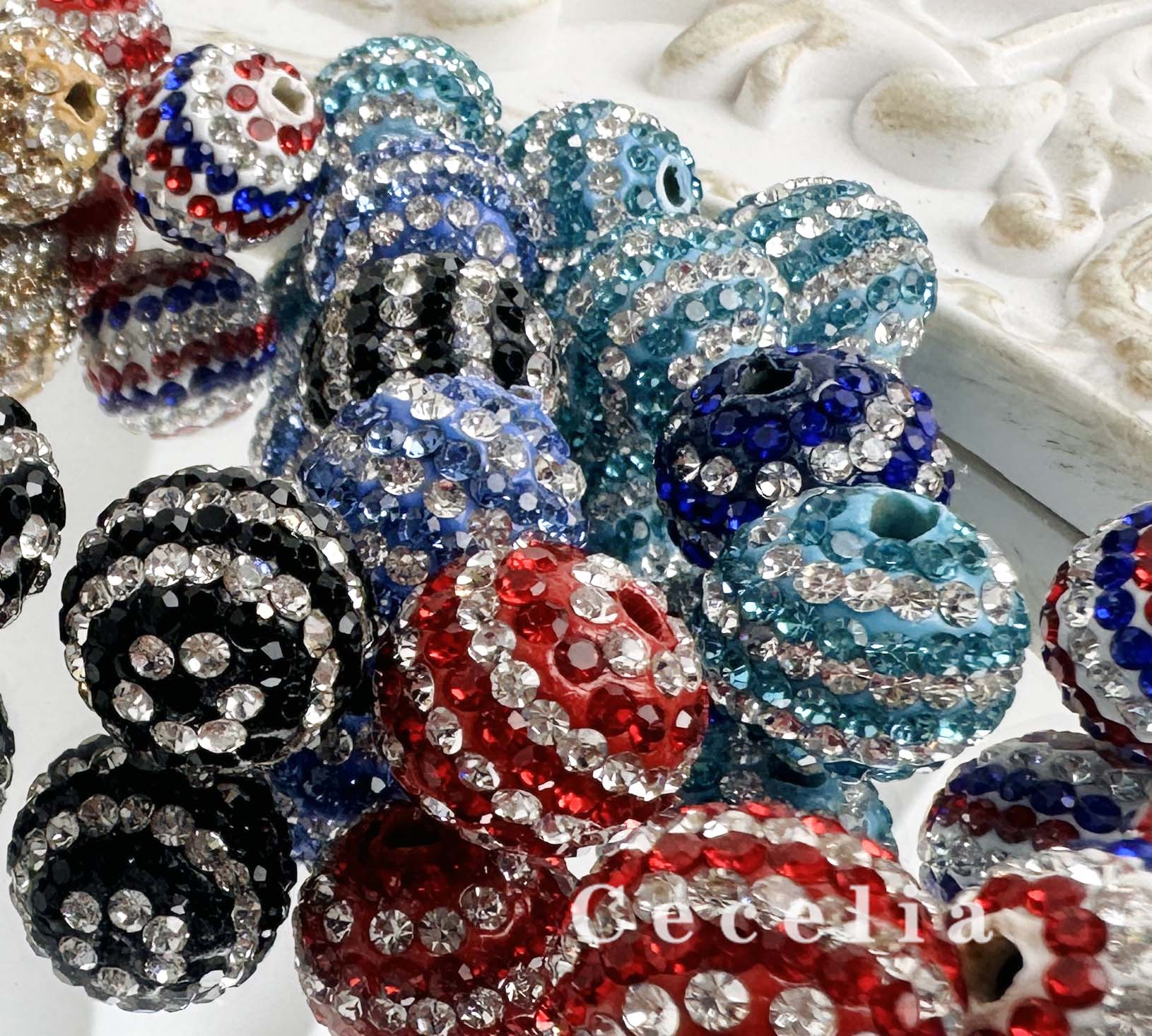 Rhinestone Beads for DIY Pen or DIY Phone Chain Key Chain Bracelet Necklace#RB1650#