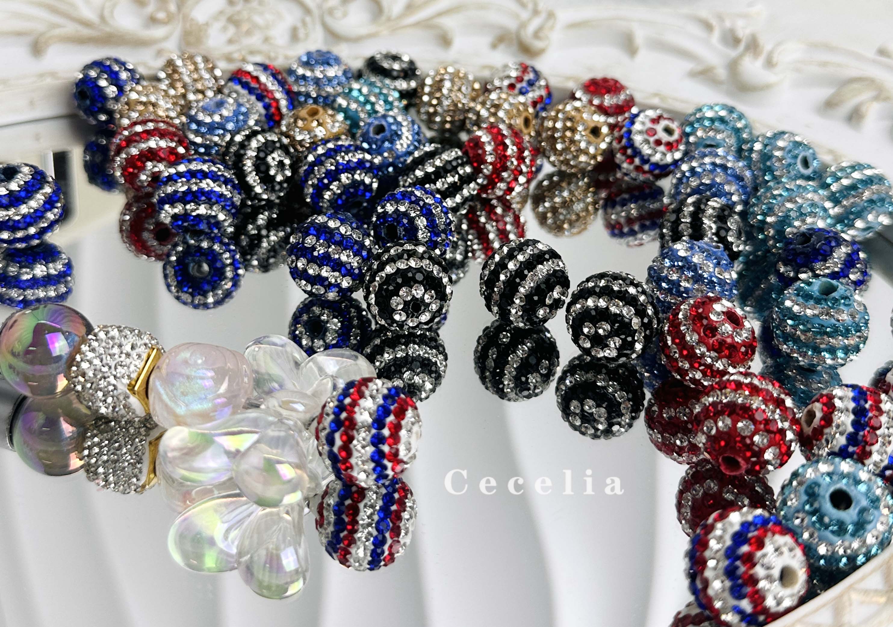 Rhinestone Beads for DIY Pen or DIY Phone Chain Key Chain Bracelet Necklace#RB1650#