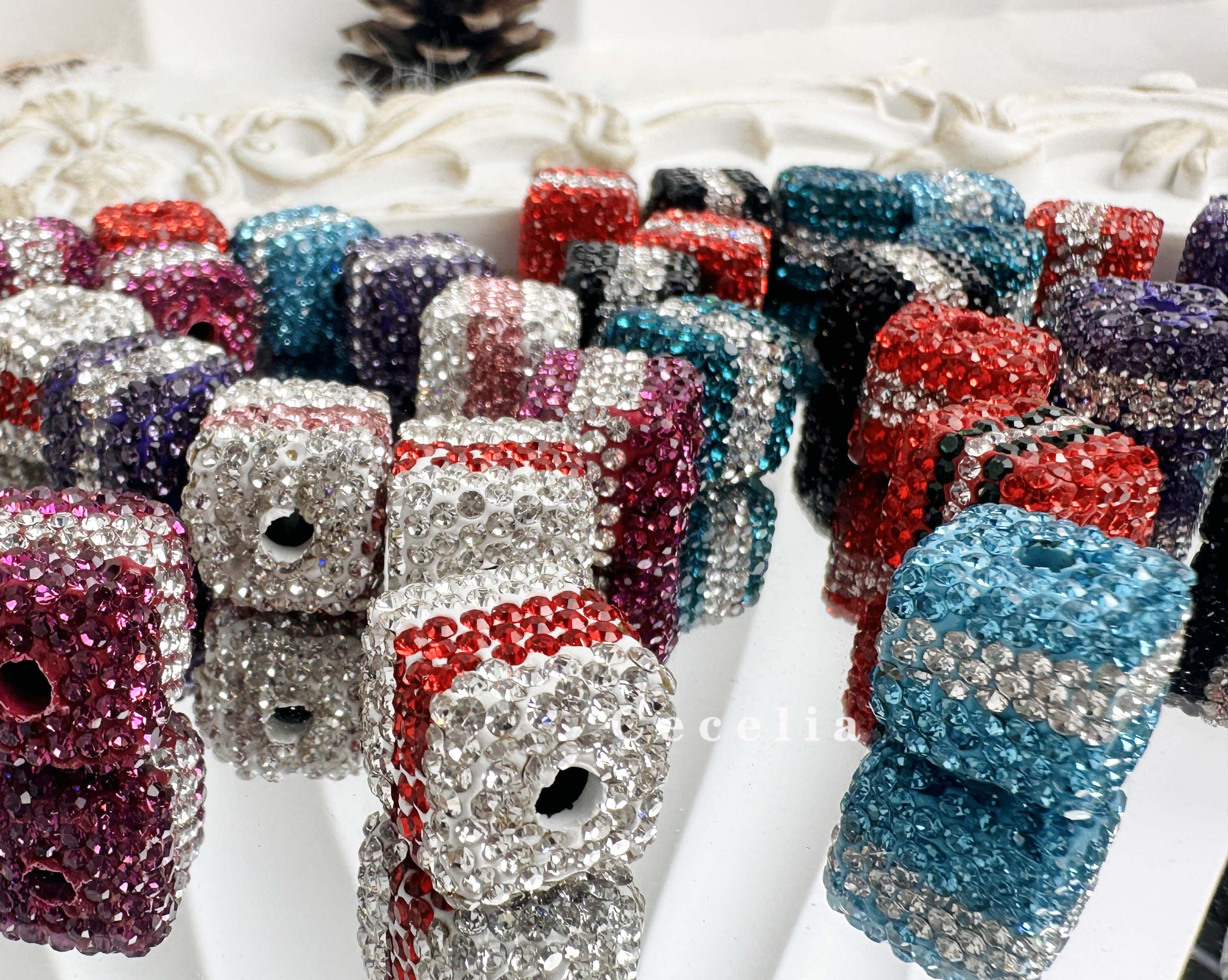 Rhinestone Beads for DIY Pen or DIY Phone Chain Key Chain Bracelet Necklace#RB1650#