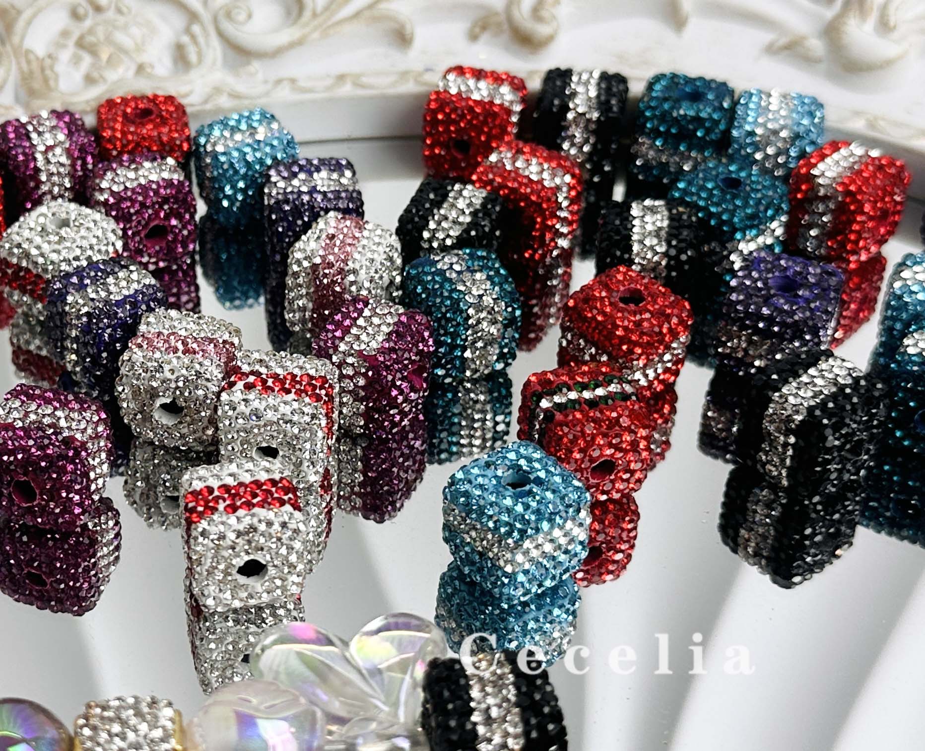 Rhinestone Beads for DIY Pen or DIY Phone Chain Key Chain Bracelet Necklace#RB1650#