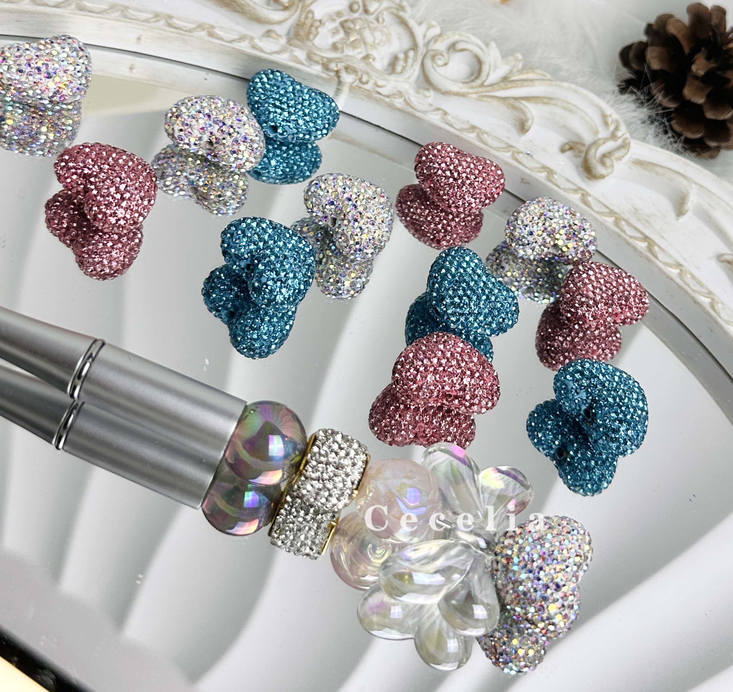 Rhinestone Beads for DIY Pen or DIY Phone Chain Key Chain Bracelet Necklace#RB1651#