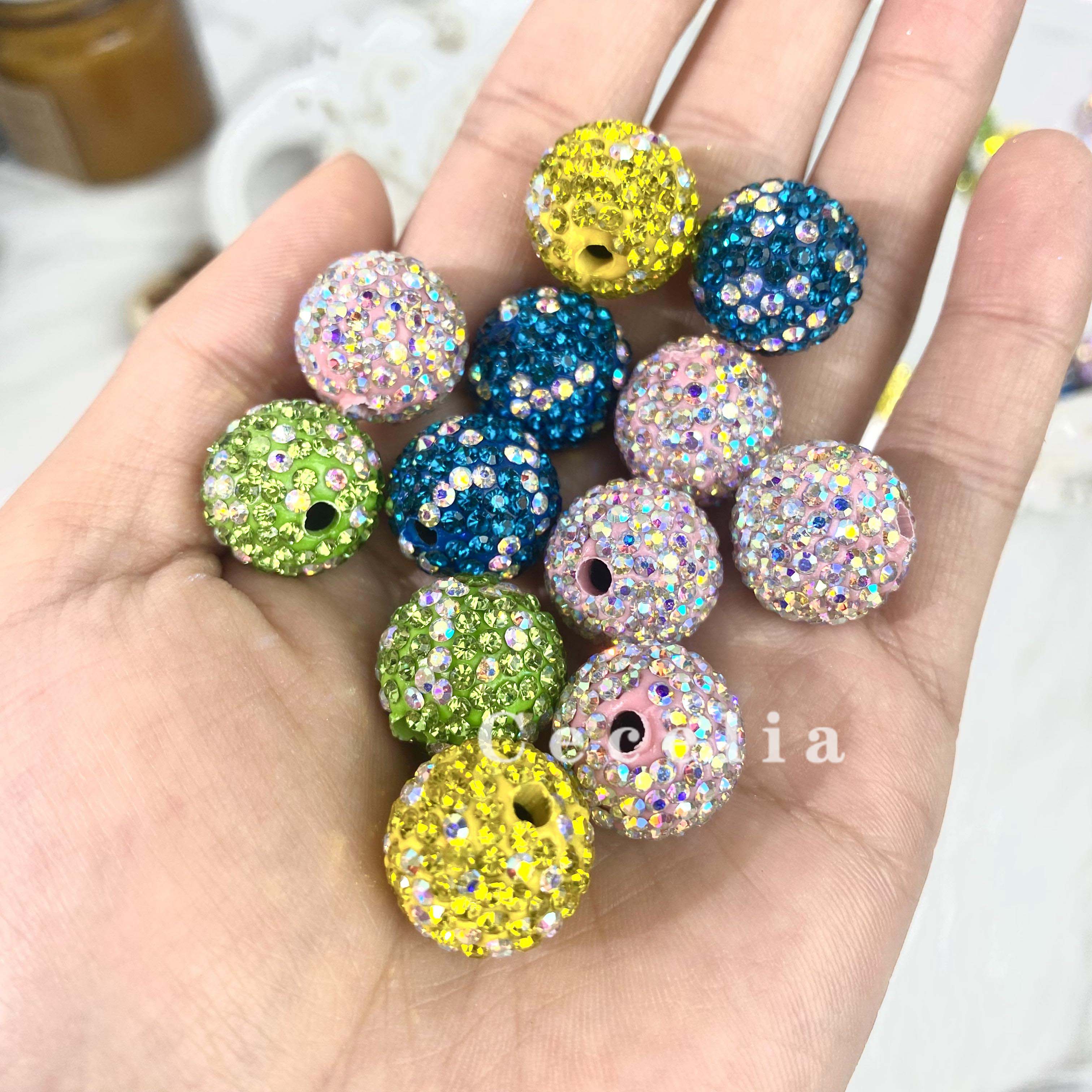 Rhinestone Beads for DIY Pen or DIY Phone Chain Key Chain Bracelet Necklace#RB1629#