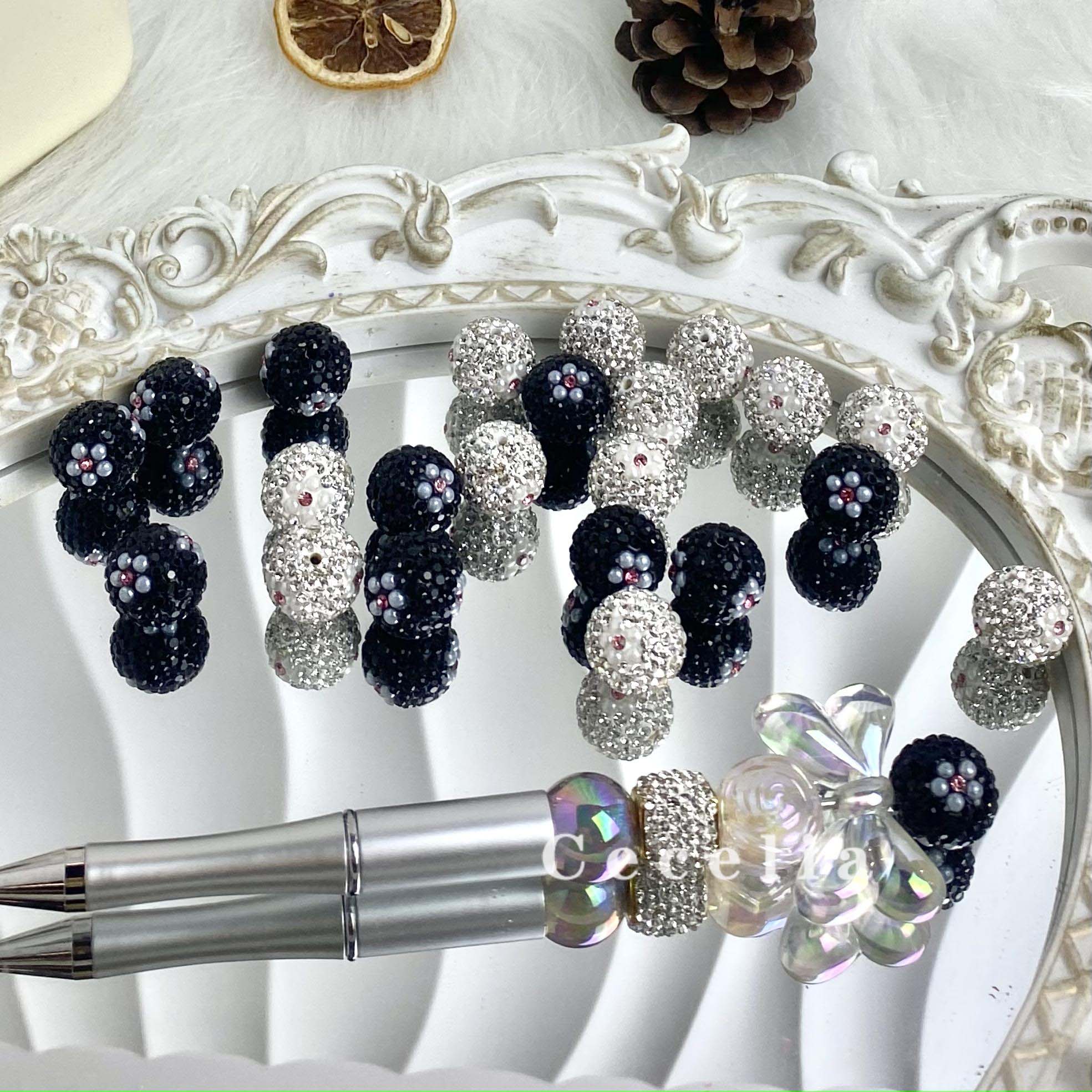 Rhinestone Beads for DIY Pen or DIY Phone Chain Key Chain Bracelet Necklace#RB1645#